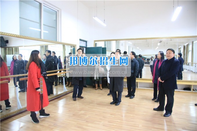 四川音樂學(xué)院黨委書記、院長林戈?duì)柦淌谝恍械酱ū庇變簬煼陡叩葘？茖W(xué)校考察