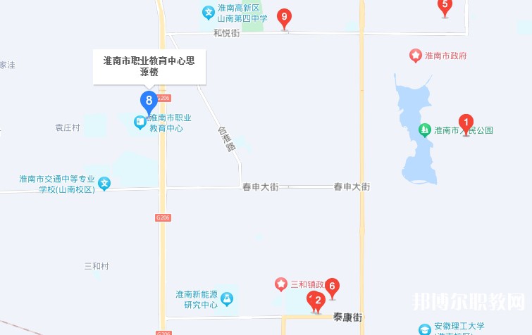 淮南經(jīng)濟(jì)技術(shù)學(xué)校地址，乘車路線